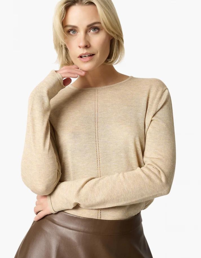 Aimee The Label lange mouw pull beige