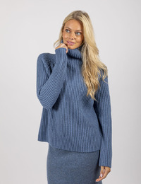 Drykorn lange mouw pull blauw