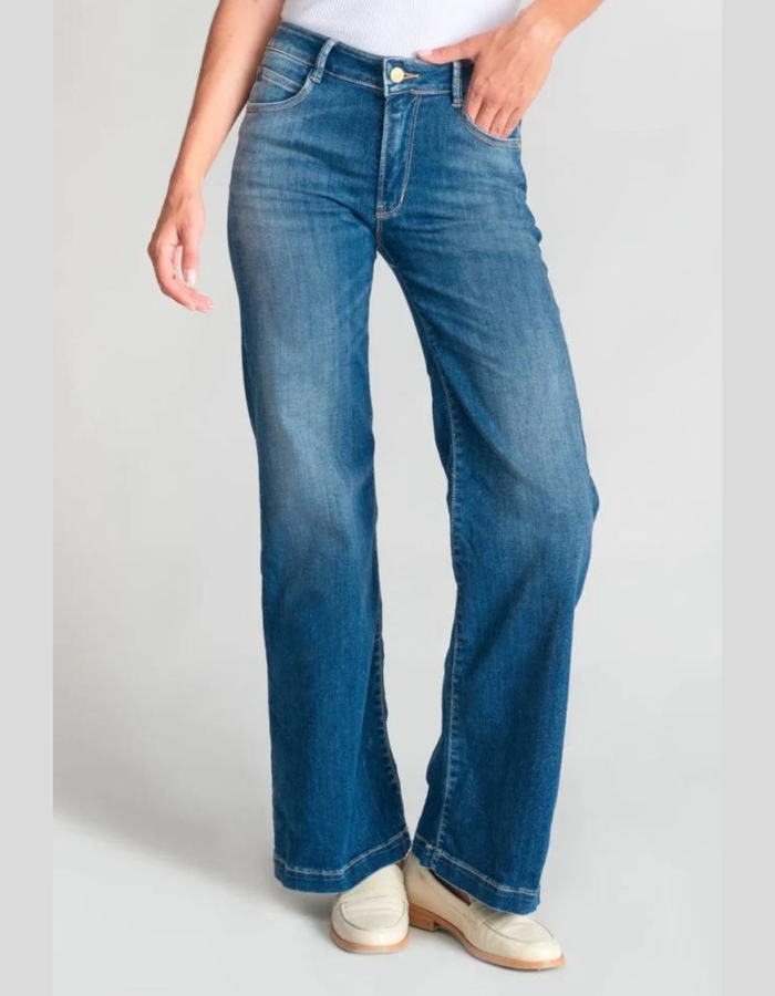 Le Temps Des Cerises regular fit jeans midden washing