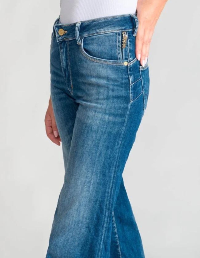 Le Temps Des Cerises regular fit jeans midden washing