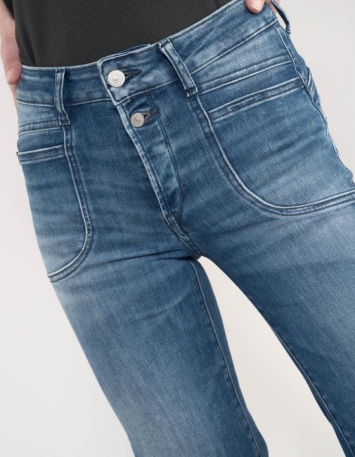 Le Temps Des Cerises regular fit jeans midden washing