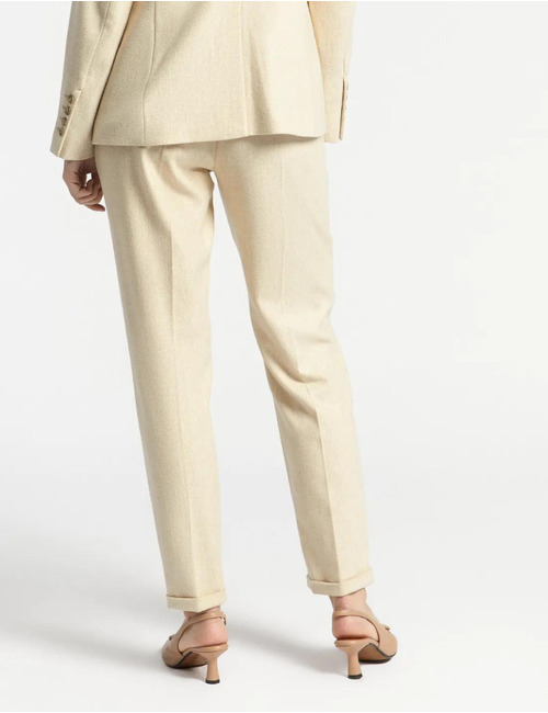 Xandres broek met elatische band beige