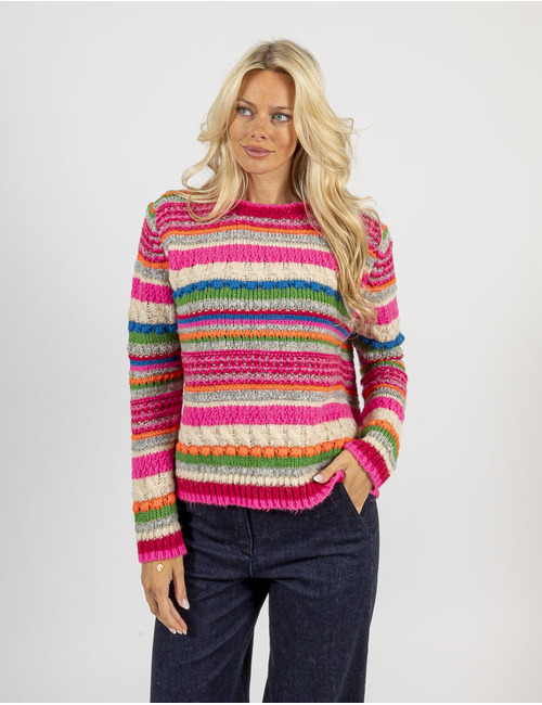 Grace lange mouw pull multicolor