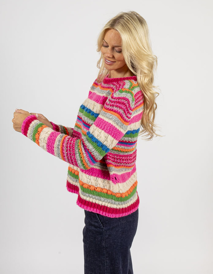 Grace lange mouw pull multicolor