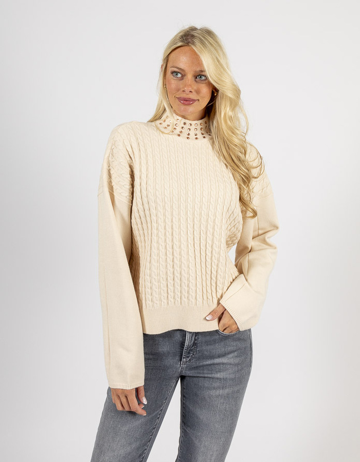 Twinset lange mouw pull beige