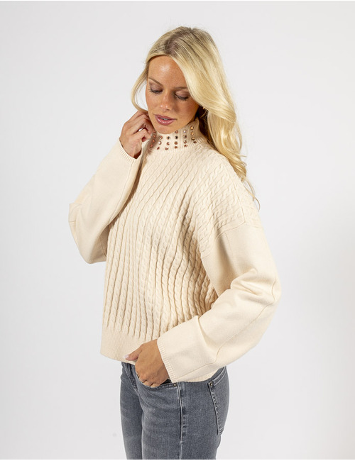 Twinset lange mouw pull beige