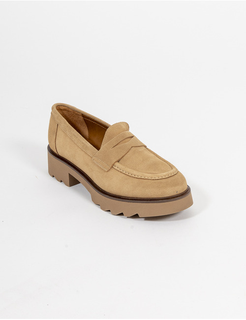 Ctwlk mocassin met hak beige