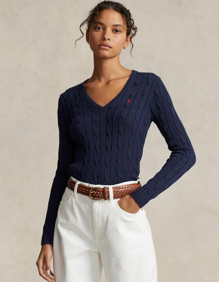 Ralph Lauren Dames lange mouw pull blauw