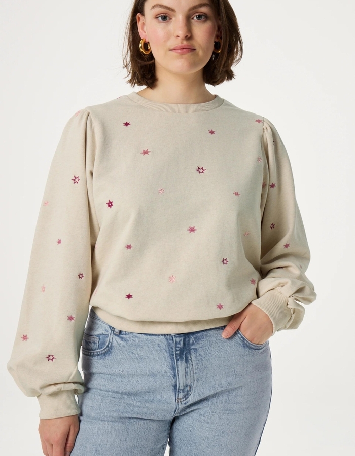 Fabienne Chapot lange mouw sweater beige