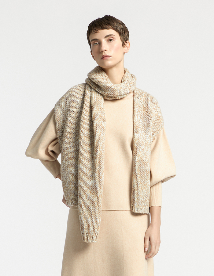 Xandres gilet zonder mouw beige