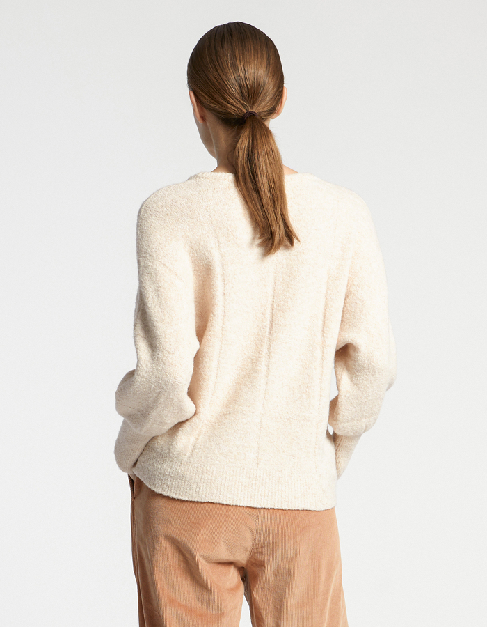 Xandres lange mouw pull beige